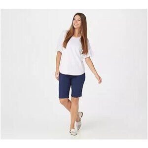 Belle by Kim Gravel Citi Twill Bermuda Short Twilight, Reg 2